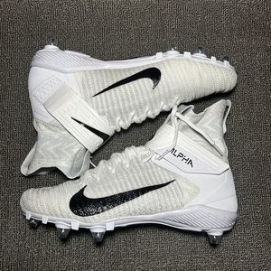 Men's Nike Alpha Menace Elite 2 D P Football Cleats White CI1530-100 Size 15 New